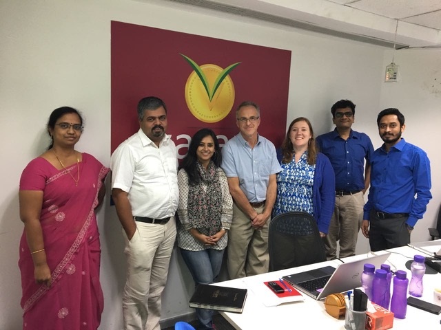 BwB Volunteer Gadi Meir with Varam Team and BwB Manager (middle)